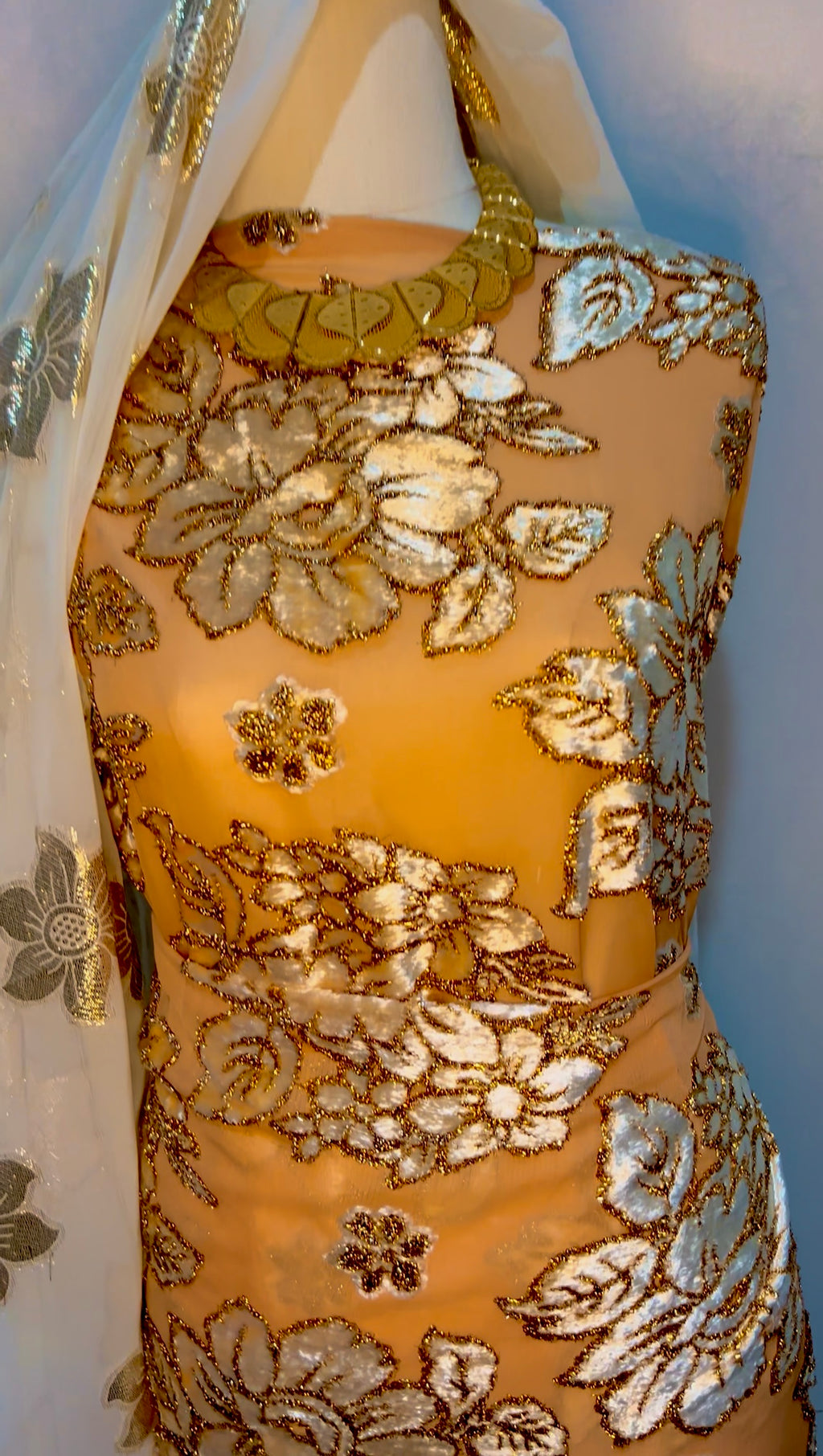 Peach Velvet - Maqbal Dirac - 3 Piece