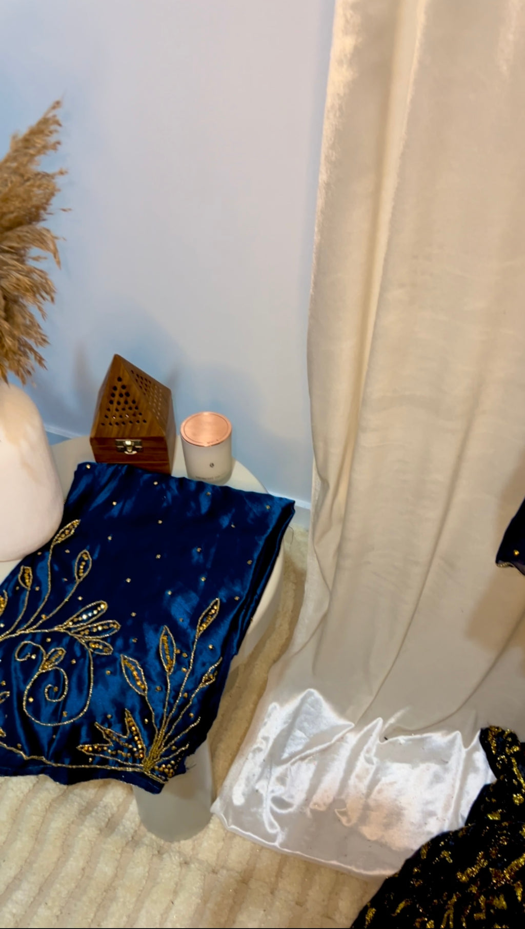 Navy Velvet - Maqbal Dirac - 3 Piece