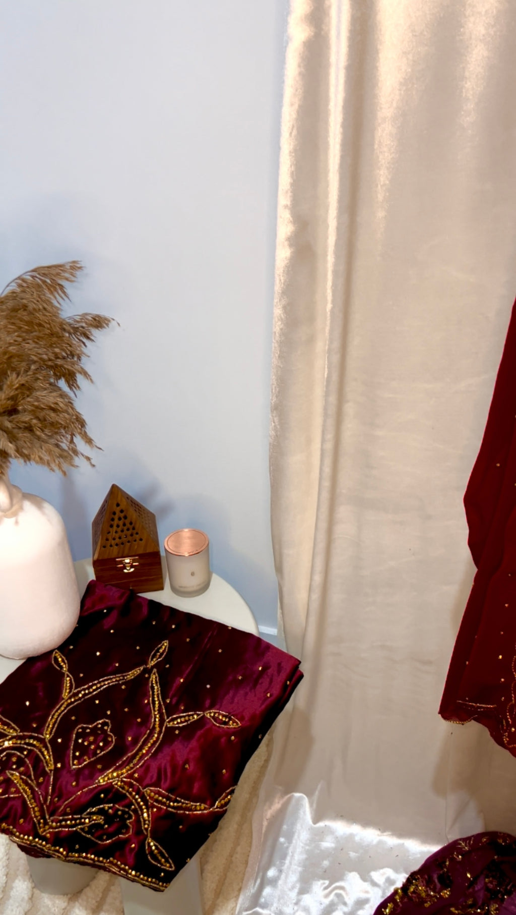 Maroon Velvet - Maqbal Dirac - 3 Piece