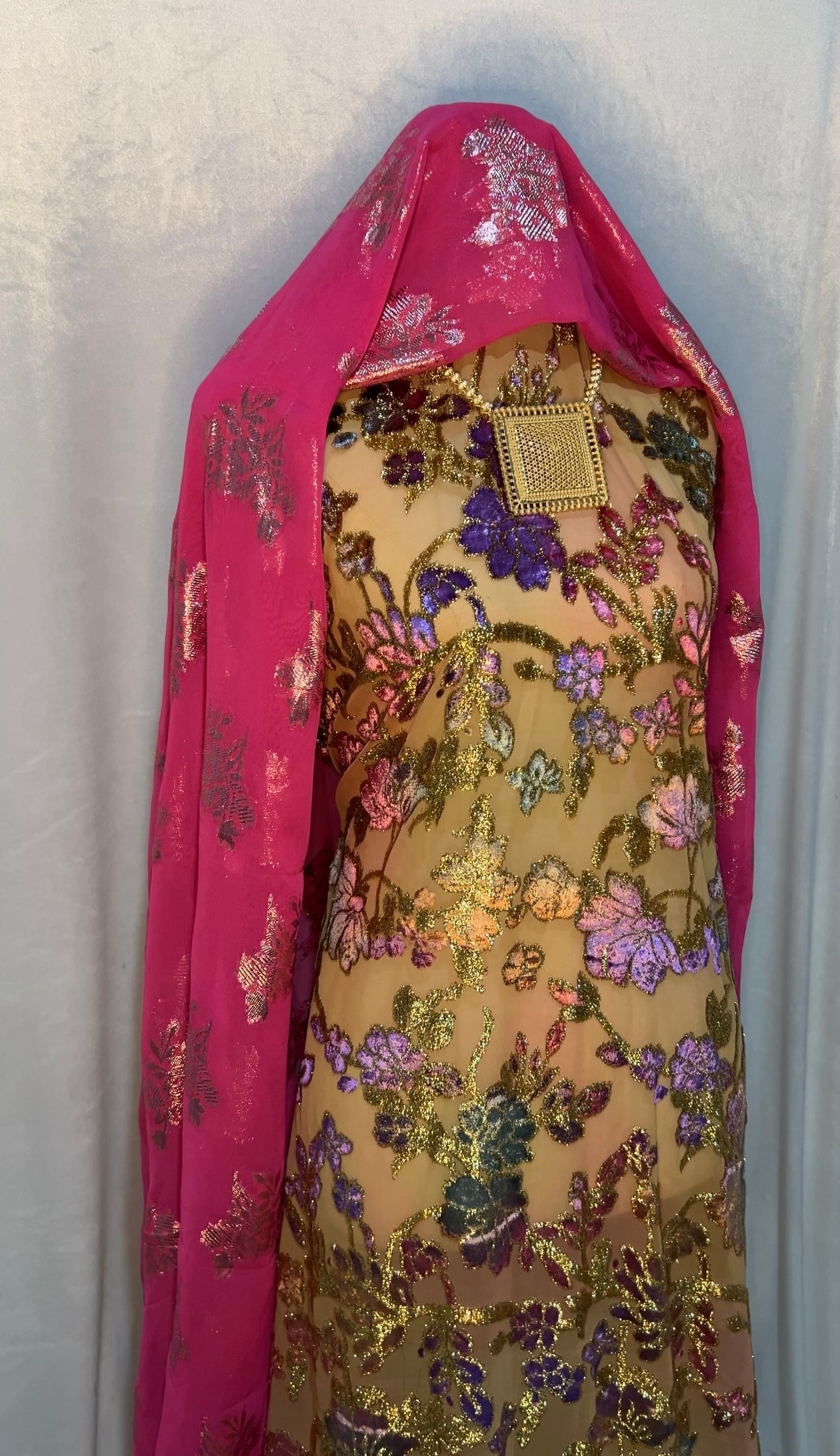 Premium Royal Amethyst & Blush Floral Gold - Maqbal Dirac