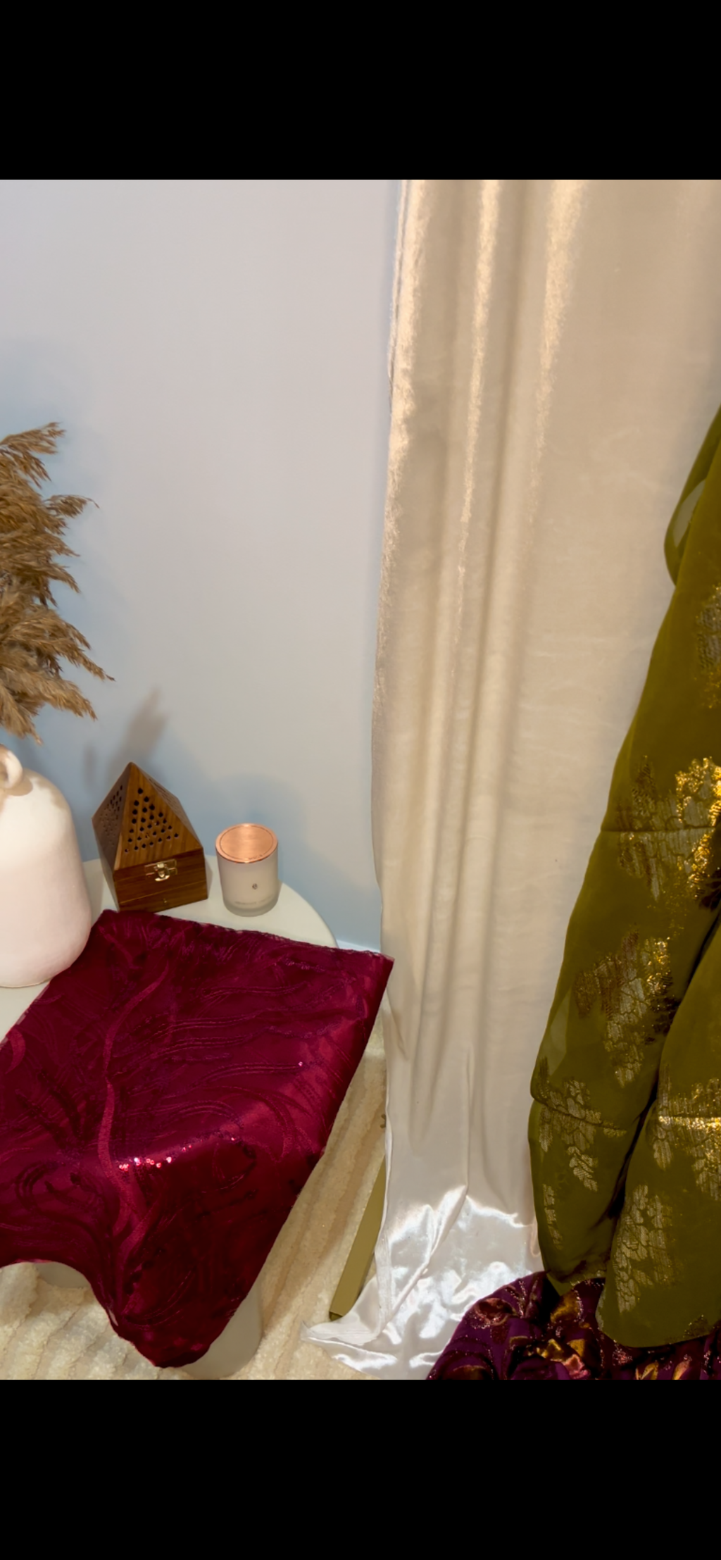 Burgundy/Olive - Maqbal Dirac - 3 Piece