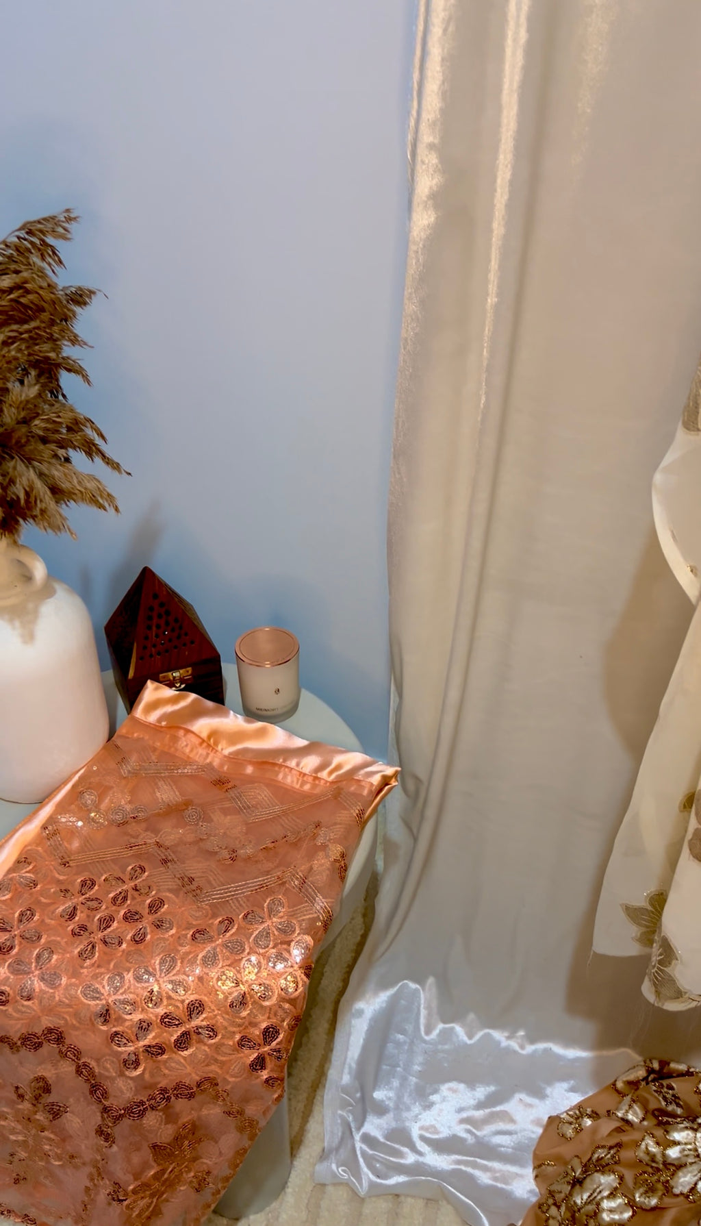 Peach Velvet - Maqbal Dirac - 3 Piece