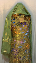 Premium Olive Gold Floral Multicoloured - Maqbal Dirac