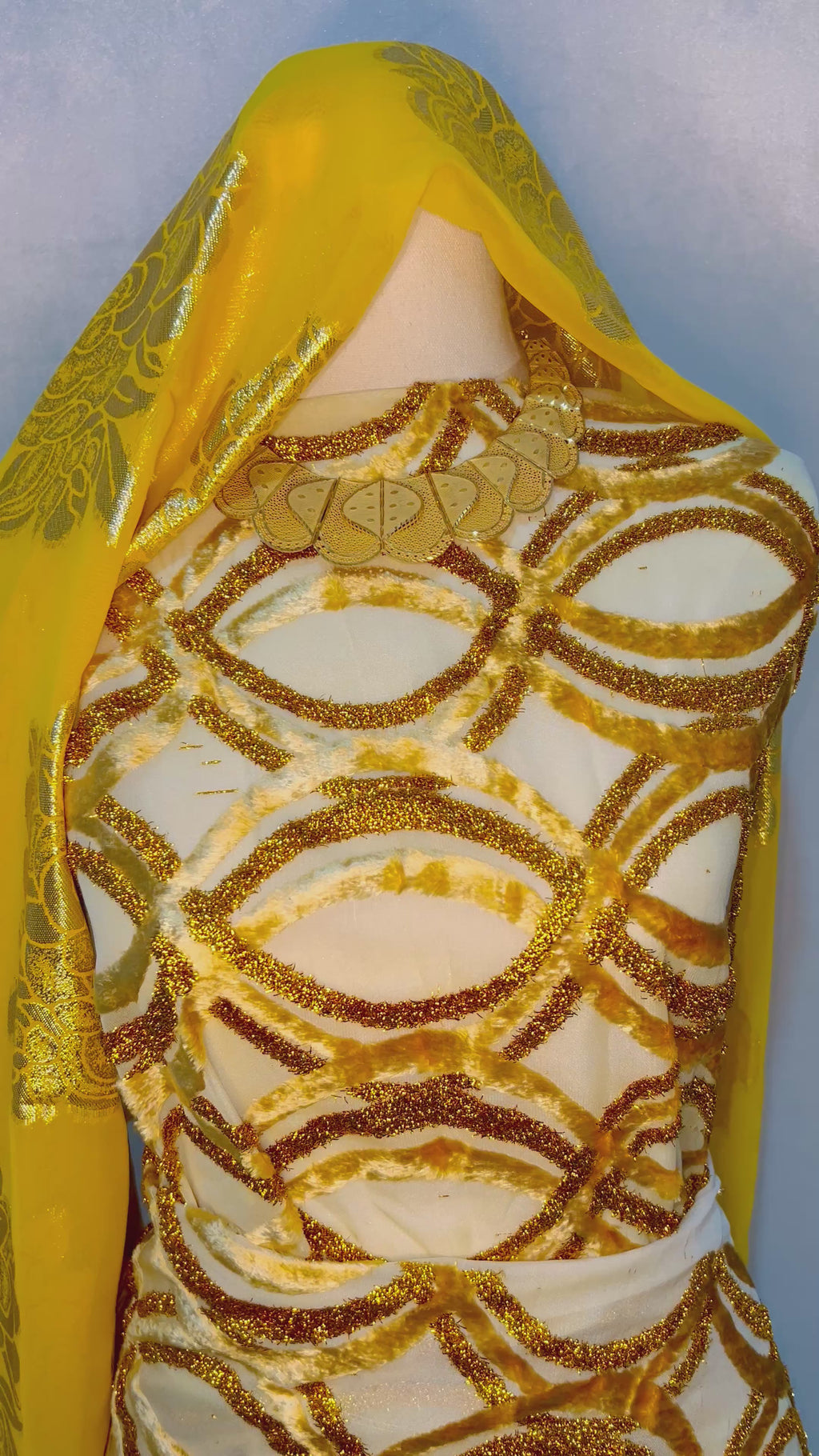 Gold/white - Maqbal Dirac - 3 Piece