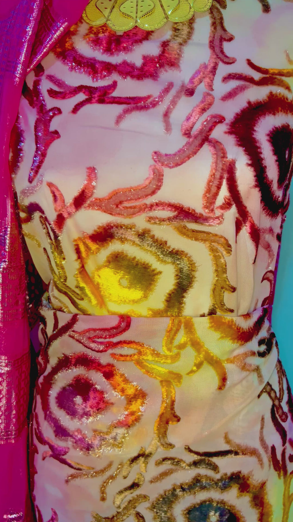 Pink/Gold- Maqbal Dirac - 3 Piece