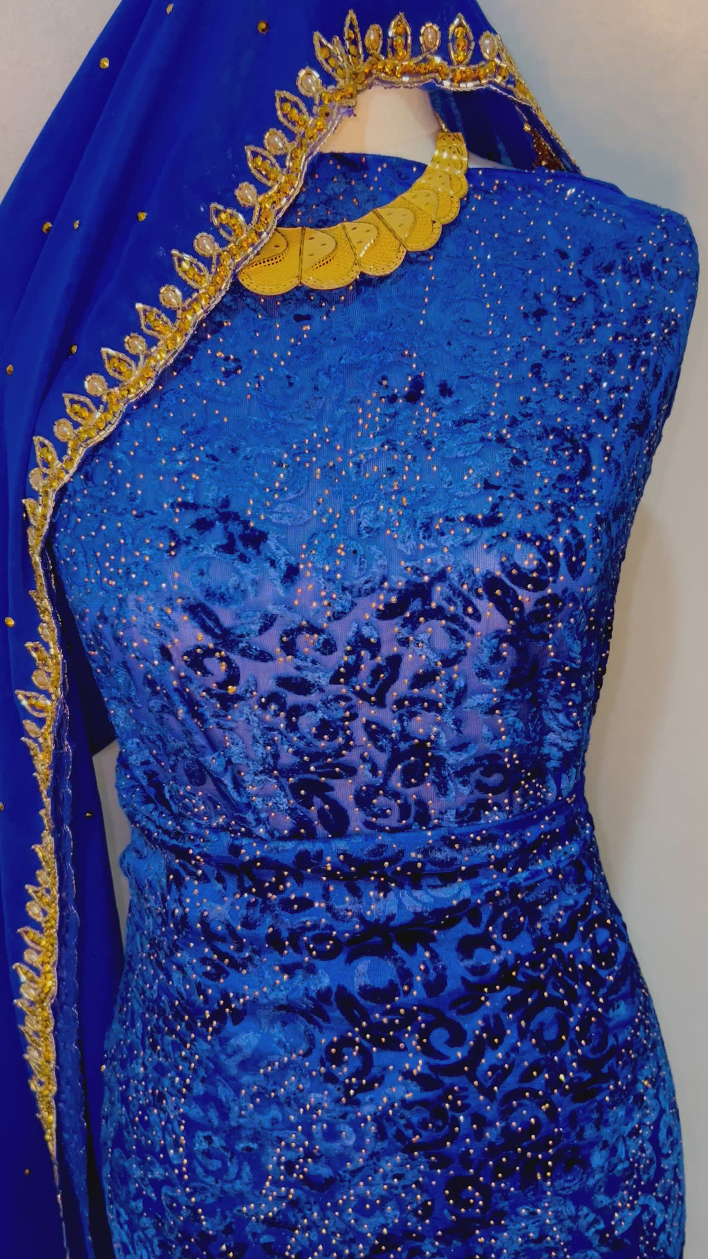 Royal Blue - Maqbal Dirac - 3 Piece