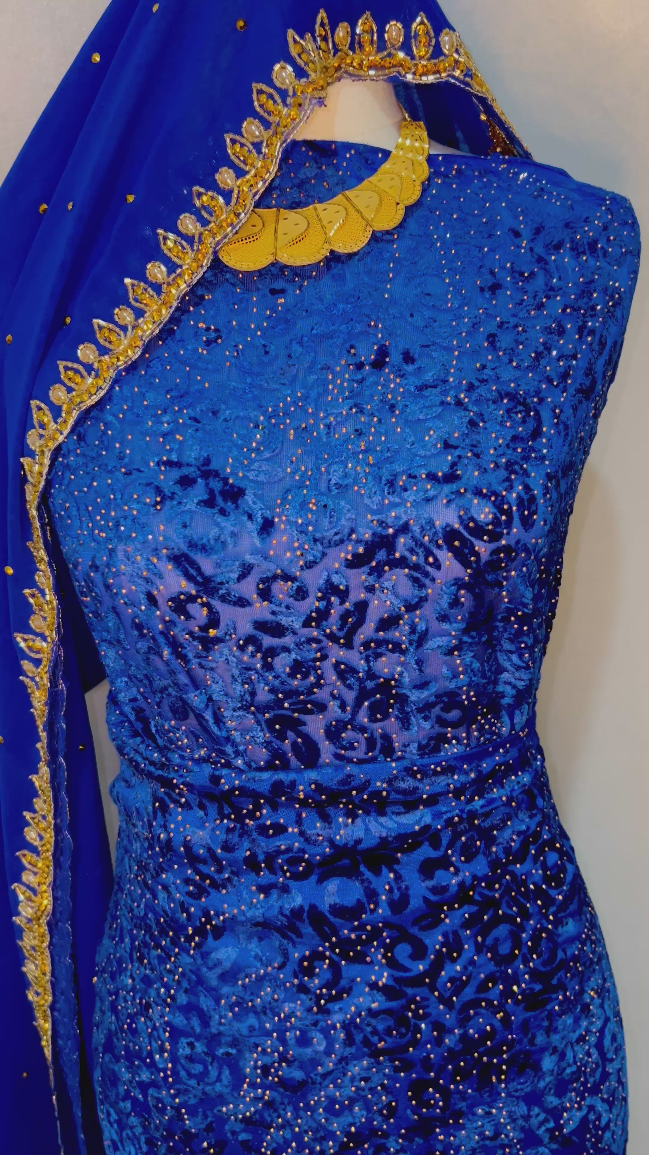 Royal Blue - Maqbal Dirac - 3 Piece