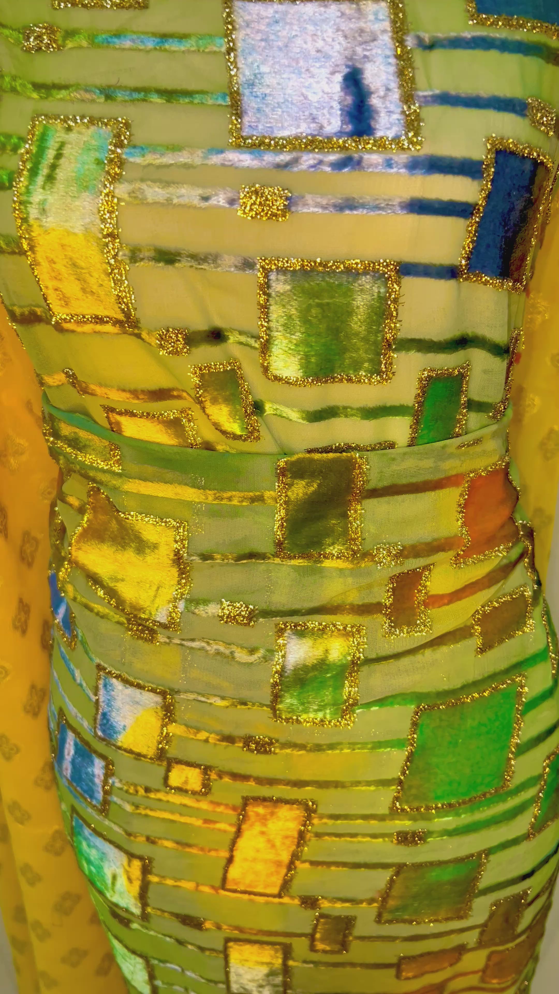 Gold/Green Mosaic - Maqbal Dirac - 3 Piece