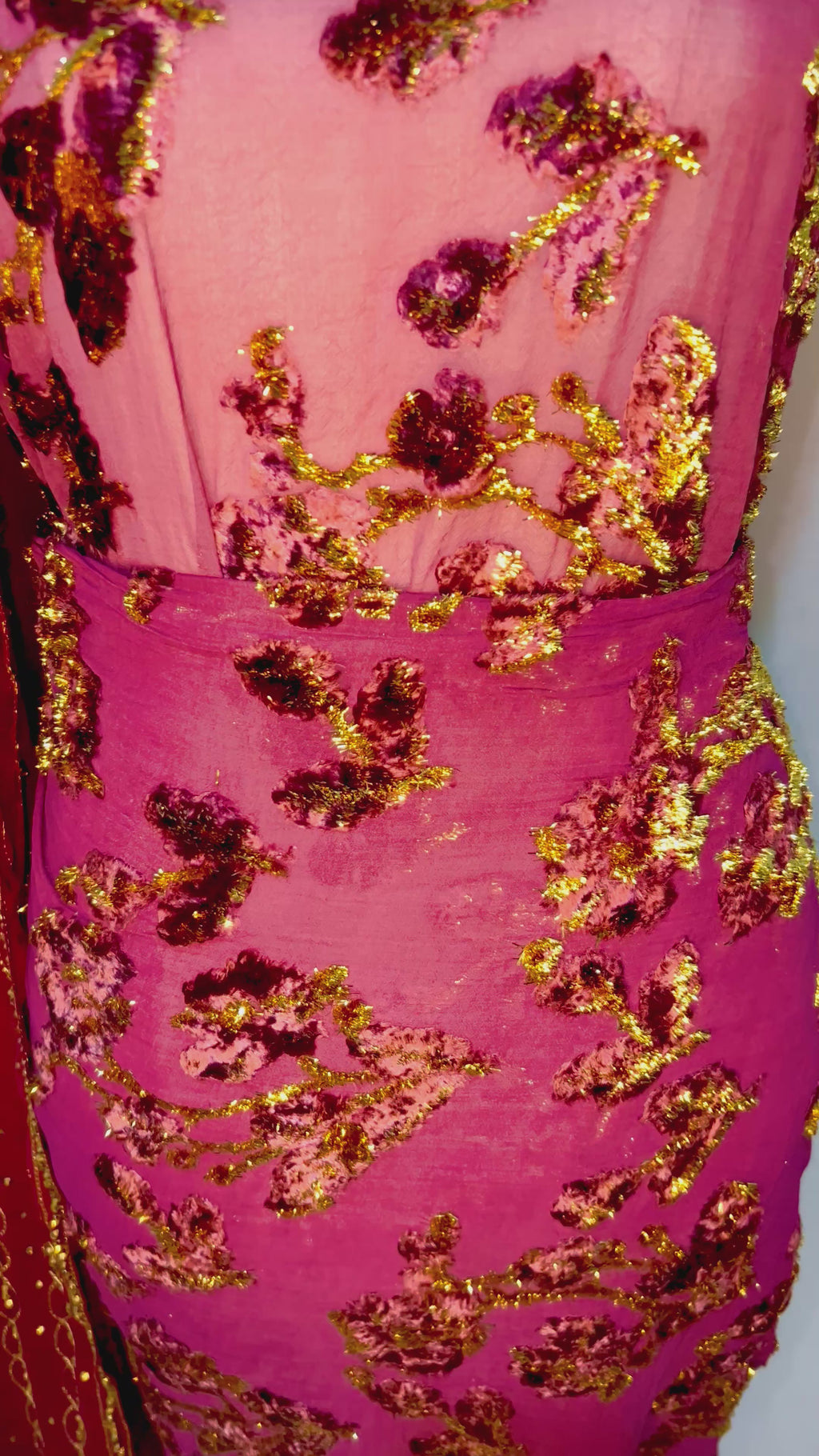 Maroon Velvet - Maqbal Dirac - 3 Piece