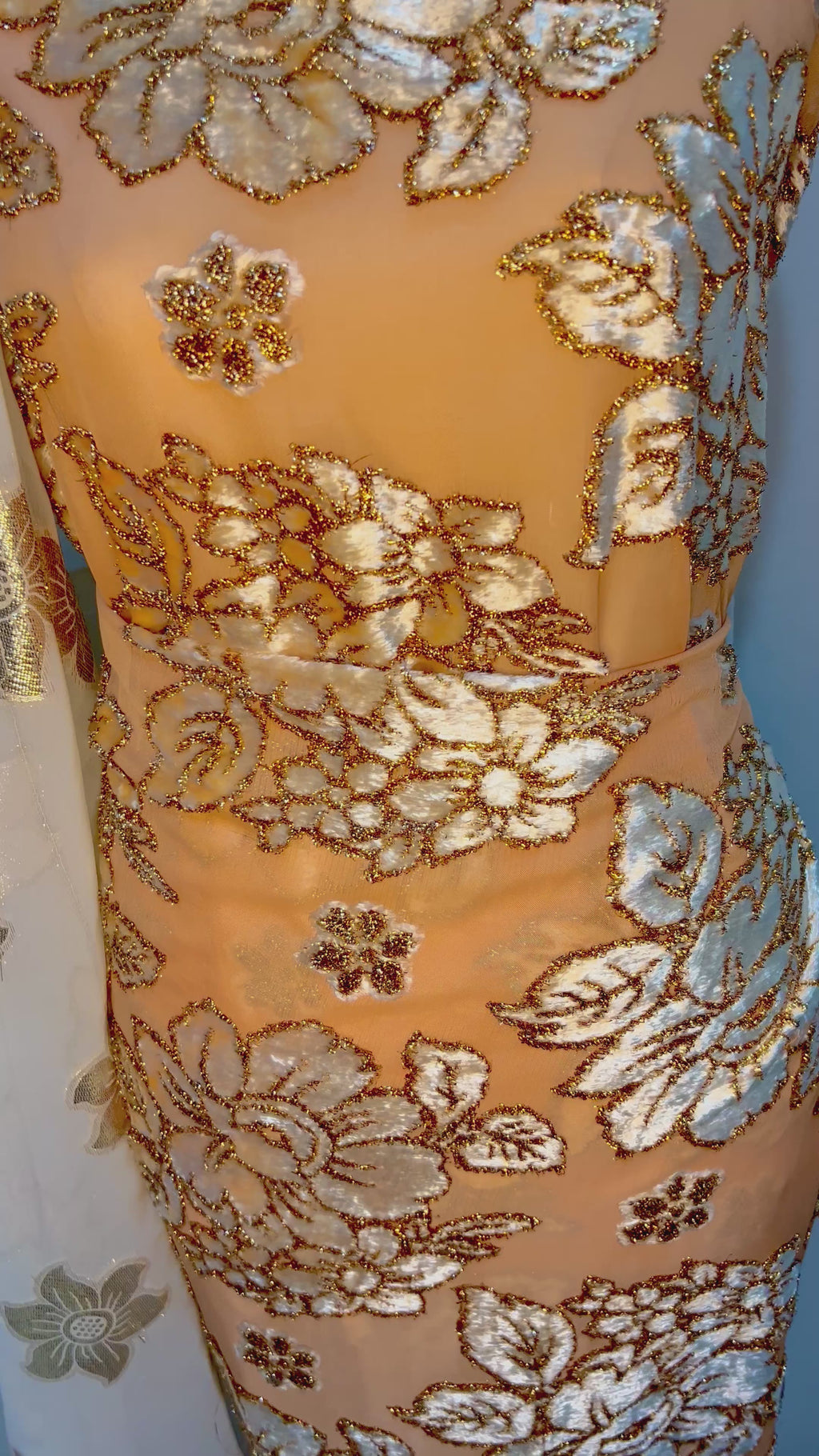 Peach Velvet - Maqbal Dirac - 3 Piece