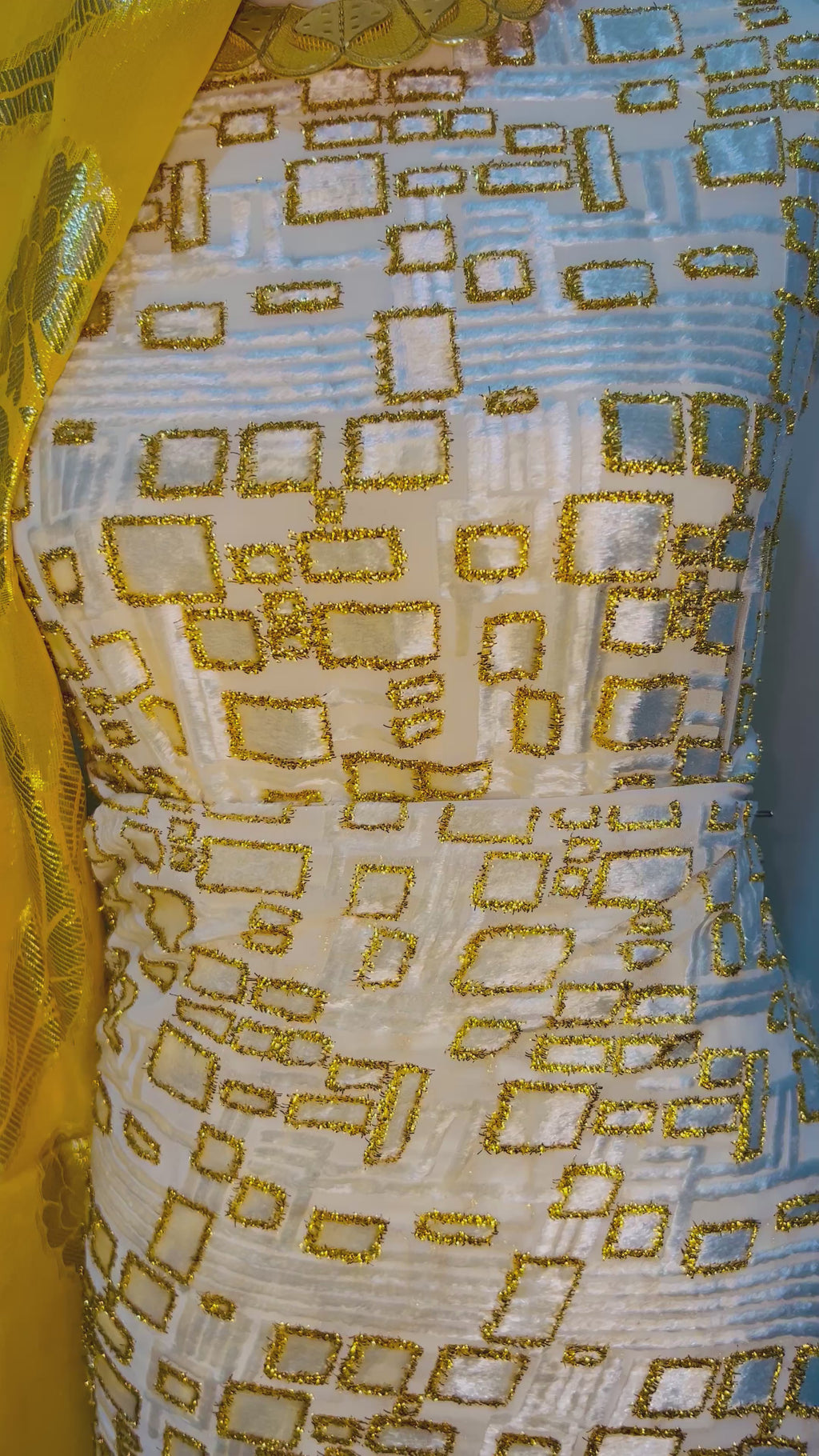 Gold/White - Maqbal Dirac - 3 Piece